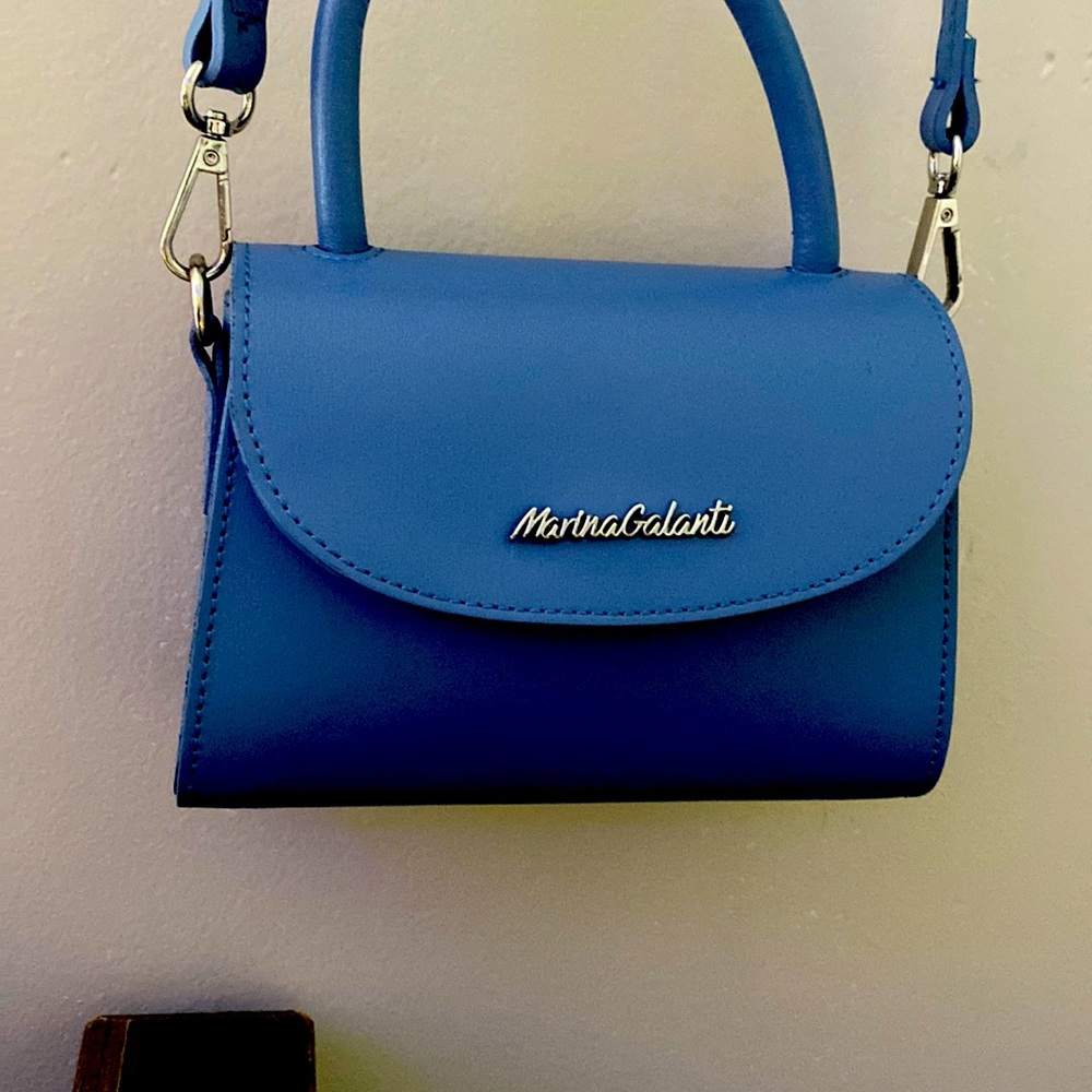 A mini blue purse